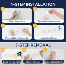 6pcs Dual Claw Transparent Adhesive Hooks, Strong No-Drill Sticky Hangers, Wall Mount Racks Holders For Bathroom Kitchen - 6cps - View 6