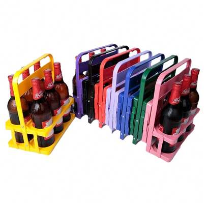 Portable Bottle Holder Durable Beer Foldable 6 Pack Beer Carrier For Bar Party