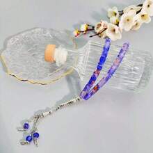 33颗渐变圆柱形串珠手链，穆斯林念珠，阿拉伯念珠，日常祈祷念珠，玻璃念珠 - 彩色 - 查看 5