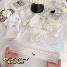 "Lazy Time" Japanese-Style Polka Dot Women's Modal Seamless Panties, Mid-Waist, Comfortable, Pure Cotton Crotch, Women's Briefs - 咖色 - 查看 4
