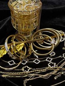 Exquisite Mysterious Jewelry - Surprise Jewelry Bag, Randomly Shipped 3 Pieces, Including Necklaces, Earrings, Rings Or Bracelets, Exquisite Elegant Luxury Style, Durable Copper Material, Exquisite Artificial Zirconia, Perfect Women's Birthday Gift - Multicolor - View 7