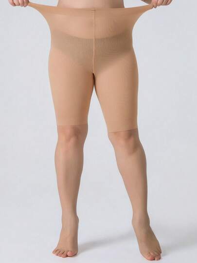 1/2条装 70D 女士加大码塑身提臀七分紧身裤，不透，春夏内裤