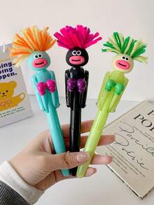 1 PC Mechanical Boxing Stress Relieving Pen Cartoon Funny Big Mouth Ballpoint Pen Student Entertainment Creative Gift Pen Reward - Multicolor - View 6