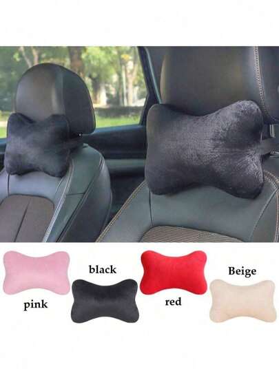 1pc/2pcs Car Headrest, Neck Support Pillow, Car Neck Pillow, Cervical Pillow, Neck Cushion, Car Interior Product, Suitable For Driving, Home, Office Chairs, Relieve Neck Pain And Pressure, Car Pillow, Car Seat Cushion
