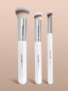 MAANGE Bộ cọ trang điểm chuyên nghiệp 2/3/4 món kèm hộp giấy, bao gồm cọ tán kem nền, cọ tạo khối, cọ má hồng, cọ phấn phủ, cọ tán phấn mắt, cọ che khuyết điểm, cọ highlight, cọ pha màu, lông cọ mềm mại, nhỏ gọn, tiện mang theo, thích hợp làm quà tặng cho phụ nữ/bé gái. - trắng - Xem 4