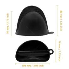 1/3/5只装硅胶耐热手套，防滑烤箱手套，烘焙烹饪隔热垫 - 彩色 - 查看 2