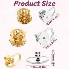 Earring Lifters Backs, 6/12Pcs Earring Backs For Droopy Ears Locking Earring Backs Replacements For Studs Large Earring Backings Tight Earring Lifter Backers For Heavy Earrings - 3 Types Of Ear Tips - View 4