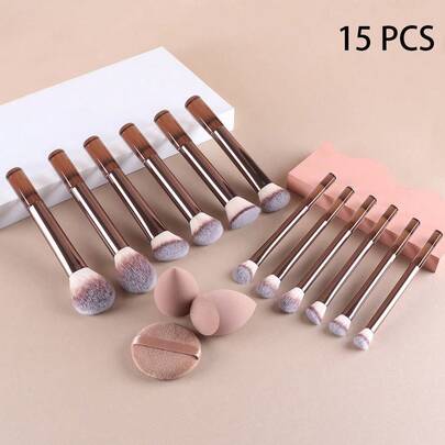 12pcs Professional Makeup Brush Set, Ergonomic Handles And Soft Bristles, Suitable For Blush, Powder, Concealer, Eyeshadow, Foundation, Portable For Travel, Ideal Gift For Women, Makeup Brush Set