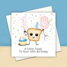 Happy 18th Birthday Greeting Card, Toast Card, Birthday Card, Congratulatory Card, Anniversary Card, Birthday Party Decoration, Friendship Card - Multicolor - View 5