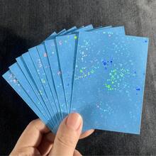 60pcs Holographic Star Card Sleeves - Laser Foil Design, 66x91mm Acid-Free PP Protective Sleeves - Textured Matte Card Sleeves, Suitable For Collecting Cards/PTCG/PKM Trading Cards - Multicolor - View 7