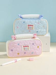 1pc Cute Rabbit Design Pencil Case, Upright Open Multi-Pocket Desk Stationery Box, Soft Pouch For Calculator, Notebook And Pens - Suitable For School, Office And Travel - For Students, Professionals, Men And Women - Multicolor - View 10