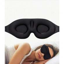 1pc 3D Sleep Mask Natural Sleeping Eye Mask Eyeshade Cover Shade Eye Patch Women Men Soft Portable Blindfold Travel Eyepatch,School,Back To School,Travel,Travel Essentials,Home Essentials,Eye Mask,Sleep Mask-Halloween,Christmas,Fall,Winter, Supplies, XRGV - 黒 - チェックする 6