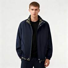 Men's Spring Casual Turndown Collar Jacket - Royal Blue - View 1