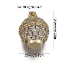 1pc Copper Creative New Easter Egg Hot Air Balloon Pendant, DIY Bracelet Necklace Phone Chain Jewelry Accessory - Multicolor - View 8