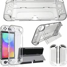 1pc OLED Transparent Detachable Crystal Case For Nintendo Switch, PC Hard Shell Protective Cover, Perfect Design, Effective Protection, Holiday/Birthday Gift - View 4