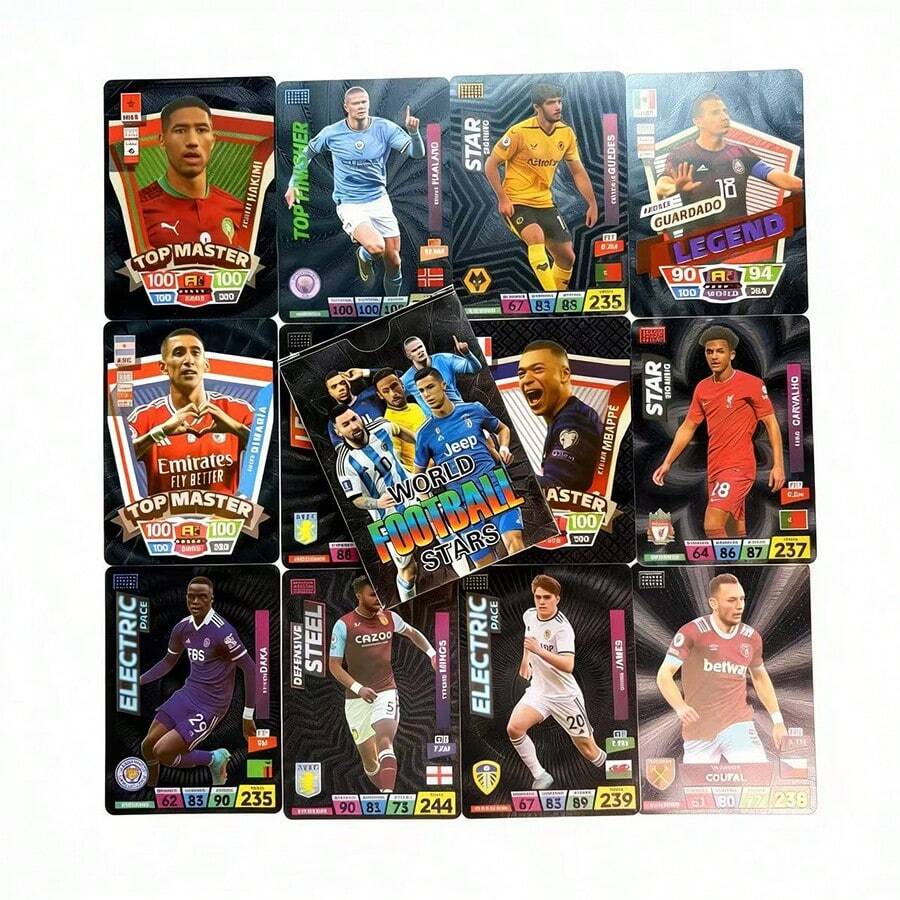 Panini Tarjetas coleccionables de jugadores de fútbol estrellas mundiales 2026, tarjetas de personajes para coleccionar, exhibir y regalar - negro - Ver 1