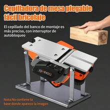 Cepilladora Eléctrica de Madera Goxawee 1050W 18000 Rpm, Corte Ajustable 0-2mm x 82mm, Lijado Desbaste Pulido, Portátil para Carpintería DIY, Compatible con Cuchillas G5289 + Accesorios Completos - Tipo de Enchufe B USA (110-127V) - Ver 6