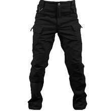 Men's Lightweight Cargo Pants – Sturdy And Durable, Featuring Large-Capacity Zippered Pockets And Straight-Cut Hems. Available In Multiple Colors, They Are Spring And Autumn Wear. - Black - View 10