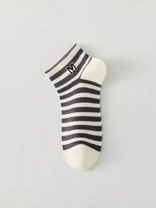 5 Pairs New Women's Spring & Autumn Short Socks, Low-Cut Casual Boat Socks, College Style - Multicolor - View 7