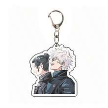 1pc Cartoon Anime Peripheral 2D Acrylic Keychain Pendant Accessory, Gojo, Geto, Toge, Phone Charm, Car Keychain, Backpack Charm, Bag Decoration, Back To School Student Holiday Gift, Halloween, Christmas Gift - Multicolor - View 6