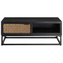 CROISSANCE Tavolino da Salotto 90x60x35 cm in Legno Massello di Mango - nero - Visualizzare 3
