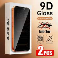 XINHONGYU Bộ 2 miếng dán màn hình cường lực chống nhìn trộm, độ cứng 9H, bảo vệ cạnh được nâng cấp, chống trầy xước, chống bám vân tay, dễ dàng lắp đặt, không bọt khí. Phù hợp với 17 Pro Max/17 Air/16 Pro Max/16 Plus/16/15 Pro. Quà tặng mùa xuân, quà sinh nhật. - 2 cái - Xem 17