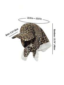 1pc Unisex Quick-Drying Leopard Lace Brim Cap Headwear Bandana Scarf Face Cover, Multifunctional Outdoor Neck Gaiter Suitable Hiking, Cycling, Casual, Beach, Daily Use - 樣式 1 - 查看 11