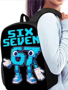 Bộ ba lô Brainrot "Số 67" - Ba lô nhẹ in hình, dây đeo có thể điều chỉnh và khóa kéo. Món quà sinh nhật dễ thương. Chất liệu bền chắc, phù hợp cho đi học, du lịch hoặc sử dụng hàng ngày. Bộ ba lô Brainrot Trousse Scolaire Commute Perfect - Nhiều màu - Xem 1