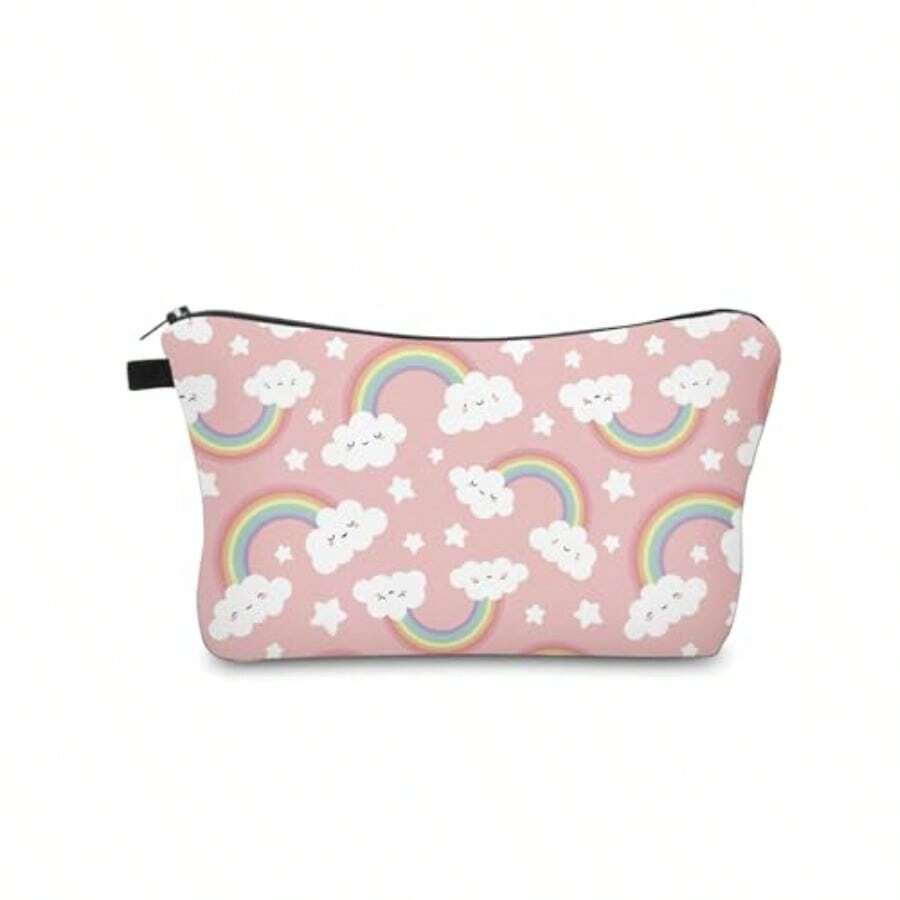 Bolsa de maquillaje de viaje bolsa pequeña regalo para mujeres Cloud Rainbow - Nube arcoíris - Ver 1