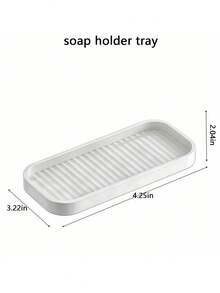 Khay đựng xà phòng bằng thép không gỉ, hộp thoát nước, hộp đựng đồ dùng nhà tắm để bàn, giá đựng xà phòng hình chữ W có lỗ thông hơi. - a - Xem 4
