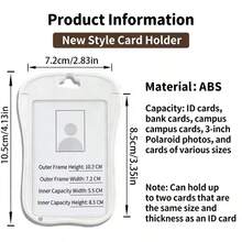 Durable ABS ID Card Holder With Sliding Cover - Portable Star-Shaped Wrist Strap Design, Suitable For Holding ID Cards, Credit Cards, Etc. - Perfect As A Campus Card Gift And Student Present. - Gradient Star Slim Waist Card Holder - View 8