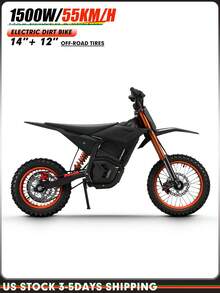 Mankeel 48V 3000W Peak Electric Dirt Bike For Teens & Adults, 34MPH/55KM/H High Speed Off-Road Electric Motorcycle With 20.8Ah Lithium Battery, Front/Rear Hydraulic Suspension & Brakes - 黑色 - 查看 10