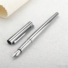 Luxury Silver Metal Fountain Pen, Professional Executive Writing Pen For Office, Business Signature, And Gift Giving - F0.5MM - View 8