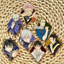 Jujutsu Kaisen 1個動漫周邊高品質金屬徽章，宿儺、五條、悠仁、棘、七海、惠，琺瑯+透明漆+印刷工藝，包包配件，衣飾配件，紀念收藏，生日禮物，情侶與好友禮物，生日、旅行紀念品、畢業、派對聚會、聖誕節、萬聖節、節日禮物 - 多色 - 查看 5