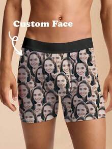 1pc Custom Valentine's Day Boxers For Men, Personalized Men's Underwear, Custom Boxer Briefs, Personalized Boxers For Husband, Custom Funny Faces Boxers Briefs, Valentine Gift, Anniversary Gift, Birthday Gift, Wedding Gift, Best Friend Gift, Gift For Boyfriend, Gift For Husband, Gift For Him Dawg Colorful,Cute,Adorable,Contracted,Funny Custom,Unique,Customized,Personalized Underwear Ideal Gifts For Him Boyfriend Bedroom,For Weddings,For Anniversaries,For Birthdays,For Holiday,Chic Autumn,Fall/Winter - Multicolor - View 6