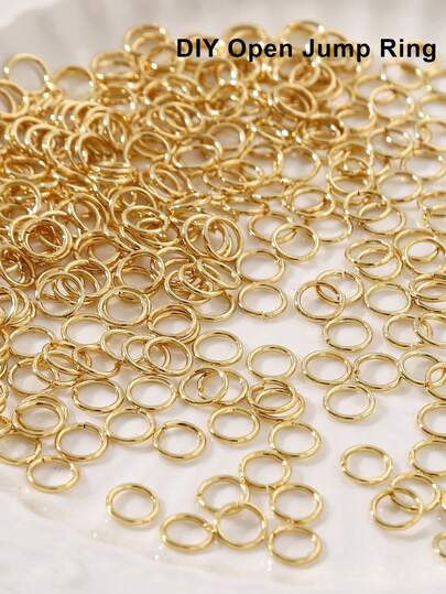 60/400 piezas Anillos divididos de acero inoxidable 304# de color dorado para hacer joyas, pulseras, collares, aretes y accesorios DIY de 4/5/6/8/10mm