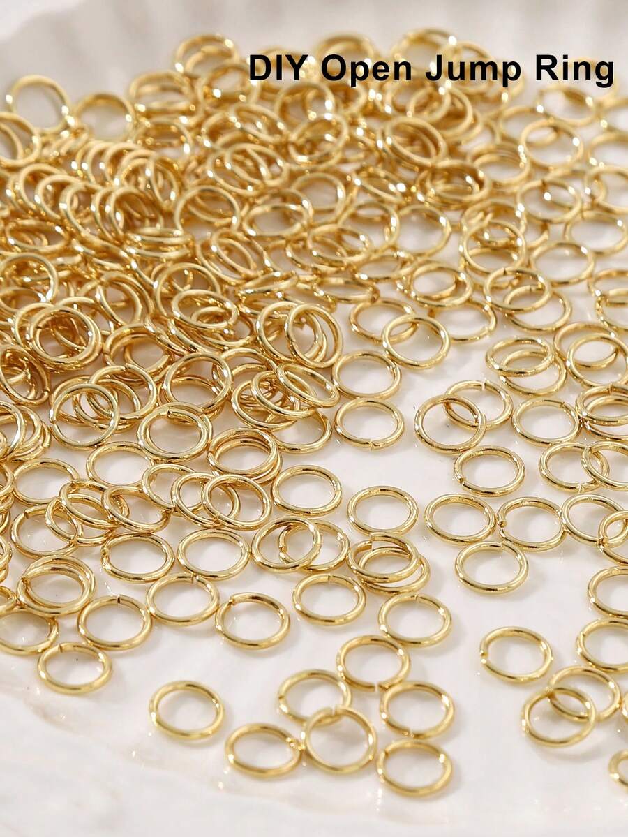 60/400pcs 304#Stainless Steel Jump Rings Golden Steel Color Open Split Rings Connetors For Jewelry Making DIY Bracelets Necklace Earrings Accessories Supplies 4/5/6/8/10mm