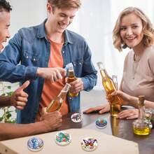 1pc Diamond Painting Art Bottle Opener Set, Turtle, Seahorse, Butterfly, Bird Patterns, Special Shaped Crystal Artificial Diamond Mosaic Craft, Suitable For Refrigerator, Fun Kitchen Dining Accessories, Household Kitchen Tools, Ideal Gift, Suitable As Wedding Guest Artistic Craft Gift, Party Souvenir - View 6