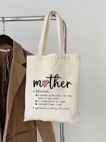 母亲节帆布手提袋，母亲节礼物，送给最佳妈妈的礼物，手提包 - 彩色 - 查看 3