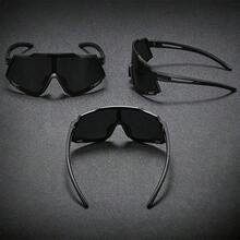 3pcs Semi-Rimless Glasses Sets, Hollow-Out One-Piece Lens Black Frame Night Vision Glasses, Suitable For Driving, Beach, Casual And Various Activities, Best Gift - Multicolor - View 5