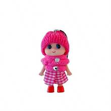 3个/5个/6个可爱迷你针织帽、困惑娃娃、手掌娃娃吊坠钥匙扣和手机挂饰 - 彩色 - 查看 3