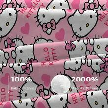 SANRIO 1件 Hello Kitty 主題客製化毛毯，可個性化姓名定制，以 Hello Kitty 為主角搭配愛心元素，可愛甜美風格，柔軟舒適，可機洗，適用於沙發、床鋪、旅行，送給家人朋友的完美禮物 - 彩色 - 查看 10