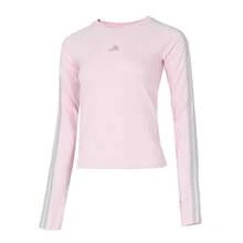 Adidas 女士T卹 日常休閒服 DCE 3S LS TEE 舒適休閒長袖服 KS0029 - 清澈粉 - 查看 1