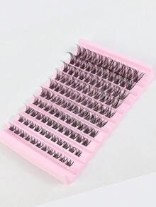 110根睫毛嫁接片，8-16毫米，自粘式单根睫毛，C型卷翘，10-16毫米，交叉轻盈，可重复使用，自然柔软，适用于美睫沙龙和美睫师用品 - 查看 6