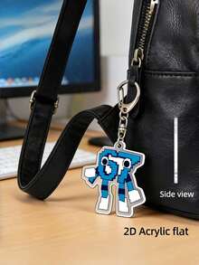 1pc 2D Flat Keychain 67 | Steal Your Thoughts 67 Keychain Pendant | Zinc Alloy And Acrylic Material, Casual Style - Multicolor - View 6