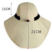 1pc New Sun Hat, Unisex Summer UV Protection Wide Brim Bucket Hat, Sunshade Scarf Cap - Multicolor - View 10