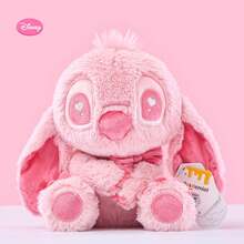 Disney 1个正版史迪奇爱的告白毛绒娃娃吊坠，小泰迪熊毛绒娃娃包包配件，儿童安抚娃娃，家居装饰，情侣娃娃礼物（送女友），节日礼物 - 粉色 - 查看 12