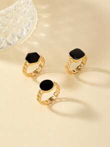 女士几何戒指三件套 - 幾何 - 查看 8