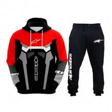 Alpine Moto Carro Racing Racing Motorsports Sweatshirt And Pants Set - Rojo - Ver 1