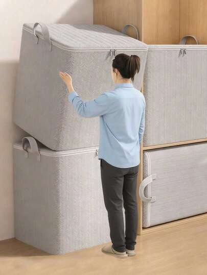 Bolsa de almacenamiento de mantas multiusos, adecuada para ropa, mantas y equipaje de viaje, conveniente para el hogar y mudanzas